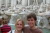 Hayden and Elisse at Trevi fountain, Rome IT