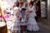 Girls & women dressed up for the Festival of Ronda ES