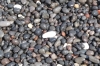 Kamari beach - black volcanic pebbles, Santorini GR