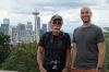 Bruce with Tim Pritchard at Kerry Park, overlooking Seattle