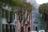 Rainbow Row on East Bay Street, Charleston SC USA
