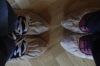 Softly, softly.  Foot protection for the beautifyul parquetry floors.  It was fun sliding around in them! St Petersburg RU
