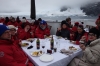 Barbeque dinner on the aft deck of MS Explorer, Port Charcot, Antarctica