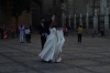 Bride & groom pics in front of the Cathedral of Toledo ES