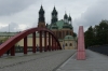 Bishop Jordan Bridge and Cathedral Basilica of St Peter and Paul, Poznań PL
