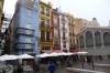 Coloured houses outside the Mercado Central (Central Market), Valencia