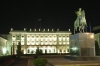Presidential Palace and Bertel Thorvaldsen's equestrian statue of Prince Józef Poniatowski before thePresidential Palace on Krakowskie Przedmieście, Warsaw PL.