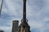 Christopher Columbus "Mirador de Colom" statue at the lower end of the Rambla, Barcelona ES